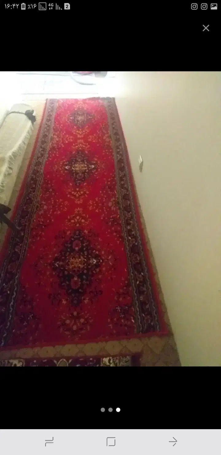 ۲عدد گلیم فرش یکی ۹متری یکی ۶متری درحدنو تمیز|فرش|فولادشهر, B2|دیوار