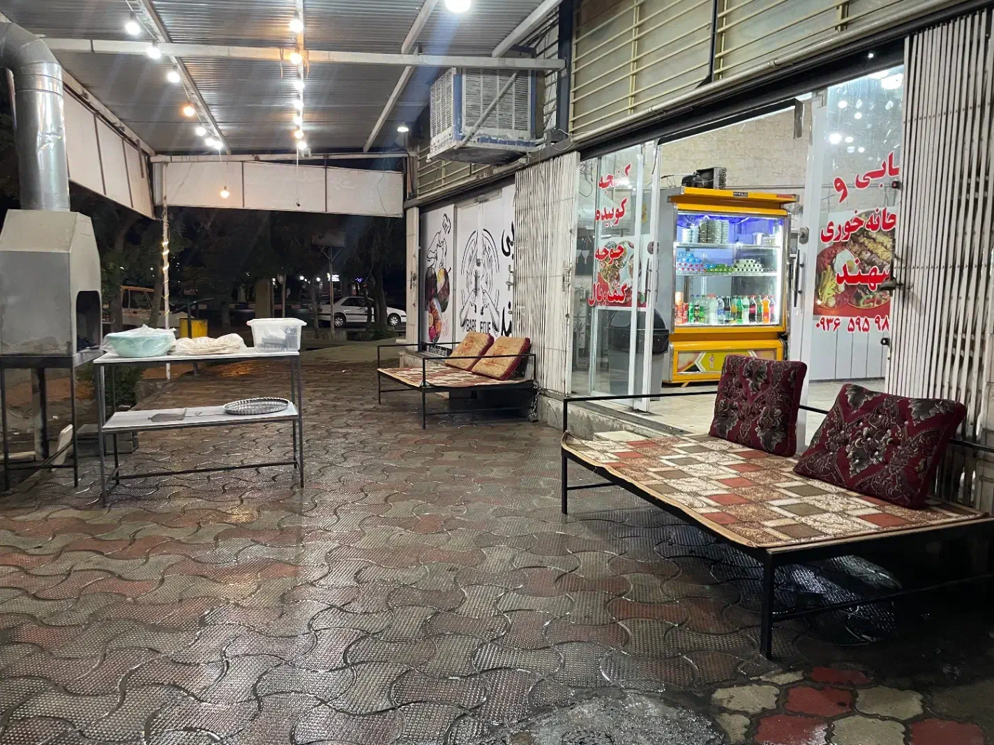 تخت آهنی و چوبی|تخت و سرویس خواب|آباده, |دیوار