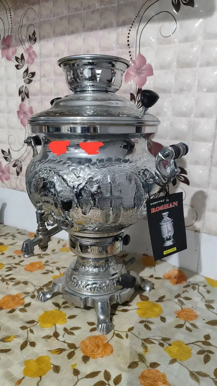 سماور گازی|سماور، چای‌ساز، قهوه‌ساز|نیشابور, خط کاشمر|دیوار