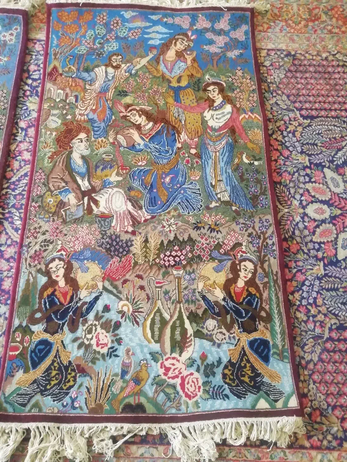 جفت قالیچه|فرش|کرمان, |دیوار