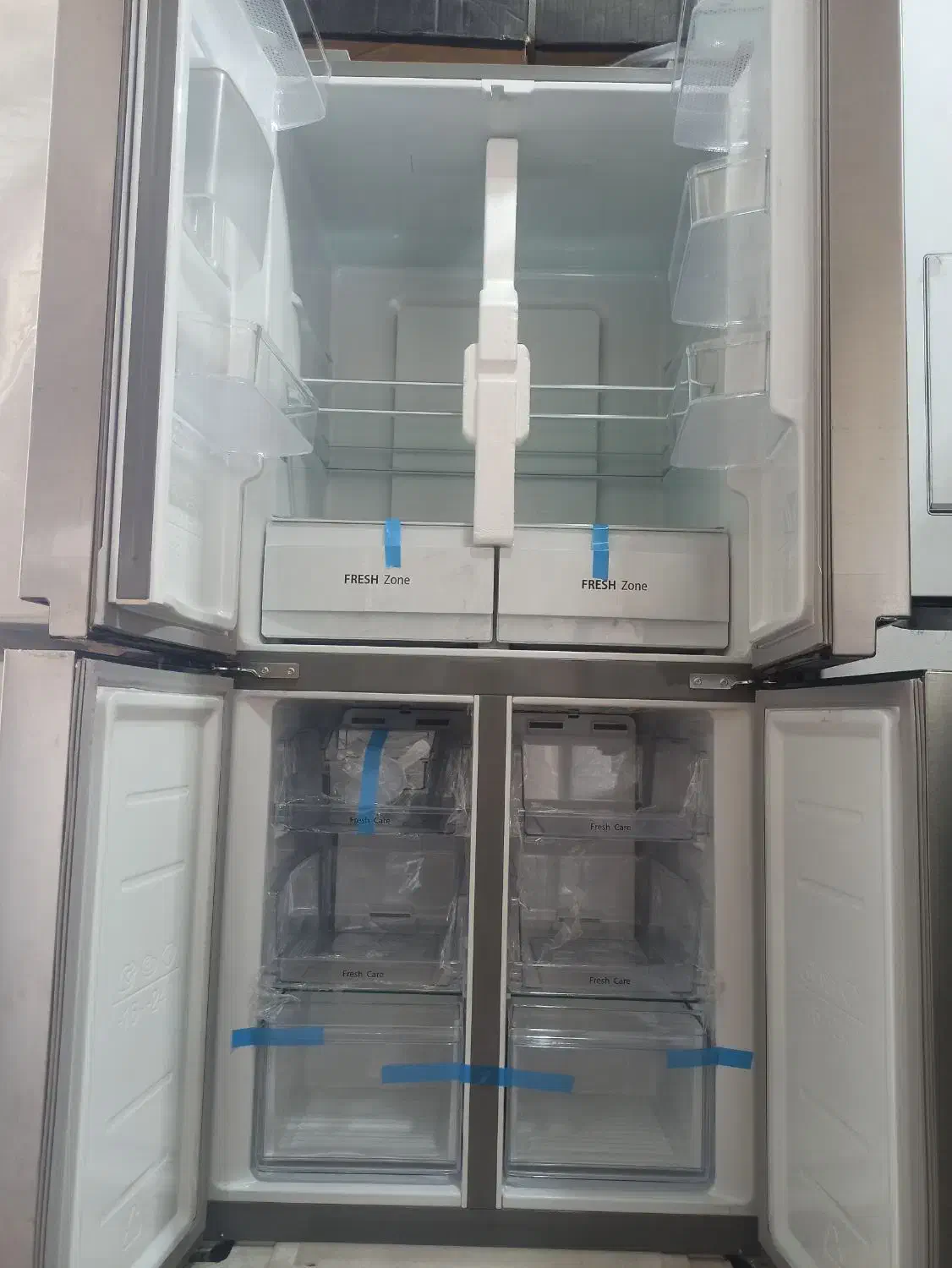 یخچال فریزر ساید ۴ درب پاکشوما سفید نقره ای|یخچال و فریزر|شیراز, سهلآباد|دیوار