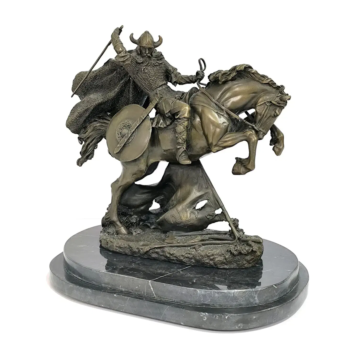 مجسمه برنزی جنگجوی قرون وسطایی|مجسمه، تندیس، ماکت|مشهد, آزادشهر|دیوار