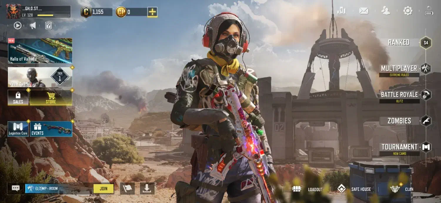 اکانت کالاف مبایل لول ۱۲۸|کنسول، بازی ویدئویی و آنلاین|میناب, |دیوار