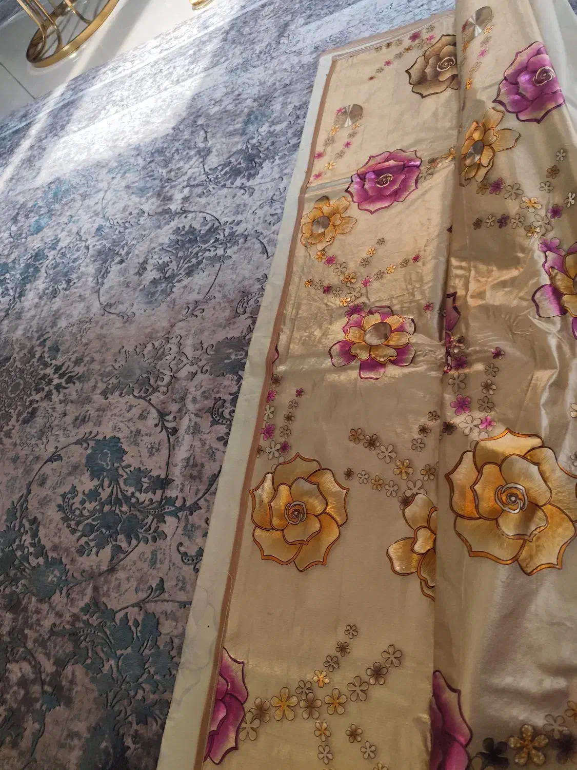 سفره طلا کوب|سفره، حوله، دستمال آشپزخانه|ری, دولتآباد|دیوار