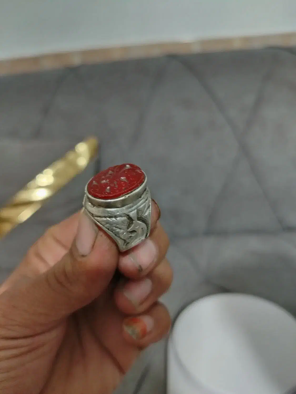 انگشتر عقیق یمن خطی|جواهرات|بیرجند, |دیوار