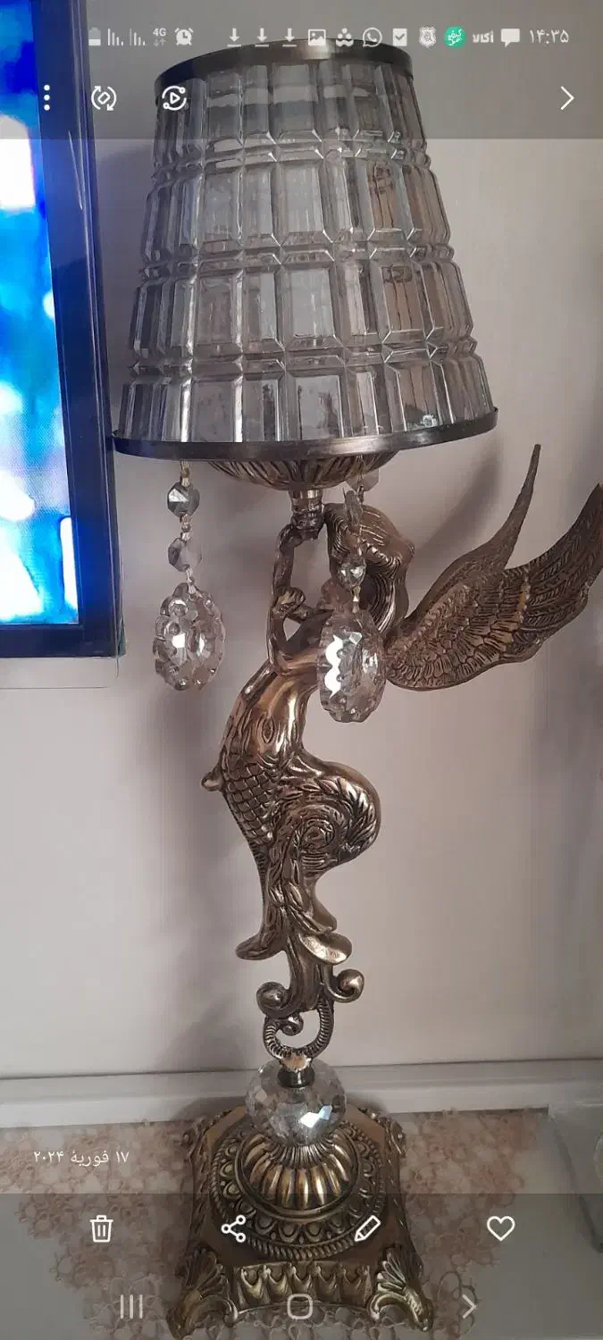 یک جفت لاله فرشته برنج اصل|لوستر و چراغ آویز|تهران, ارامنه|دیوار