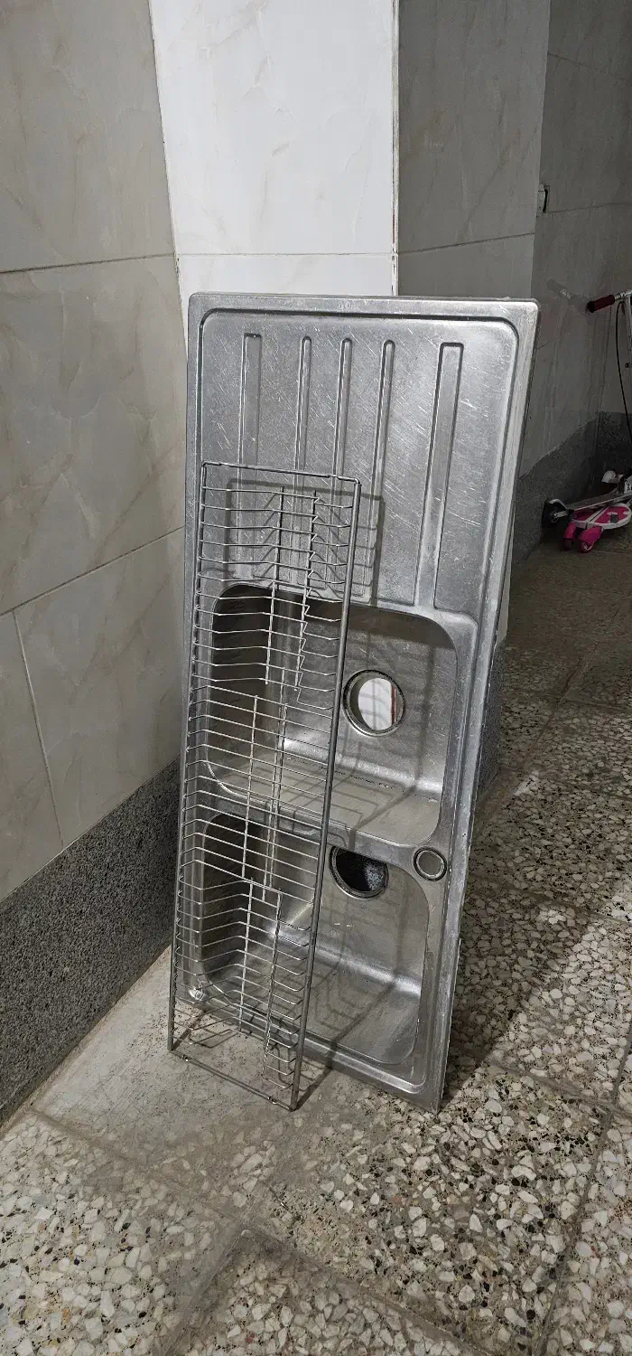 سینک و آبچکان ظرفشویی|آب‌چکان و نظم‌دهنده ظروف|کرمانشاه, |دیوار