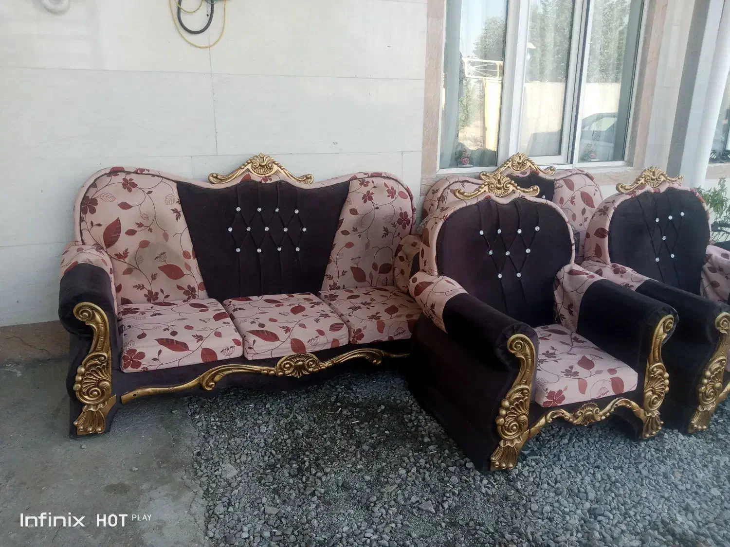 سلام مبل هفت نفره سالم وبدون پارگی|مبلمان خانگی و میز عسلی|روانسر, |دیوار