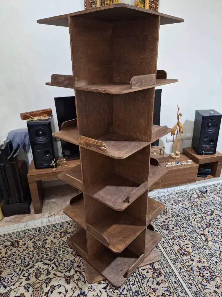 کتابخانه چرخان چوبی|کتابخانه، شلف، قفسه‌های دیواری|تهران, دستغیب|دیوار