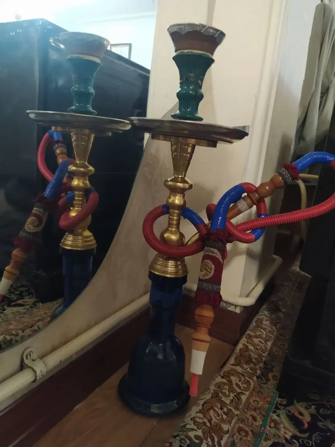 قلیان برنجی دوسیب|کلکسیون و سرگرمی|گلستان (تهران), |دیوار