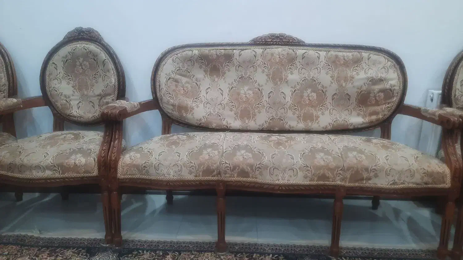 مبلمان کلاسیک سلطنتی (استیل) اصل چوب گردو|مبلمان خانگی و میز عسلی|محمدشهر, شهرک پیام (مهرالبرز)|دیوار