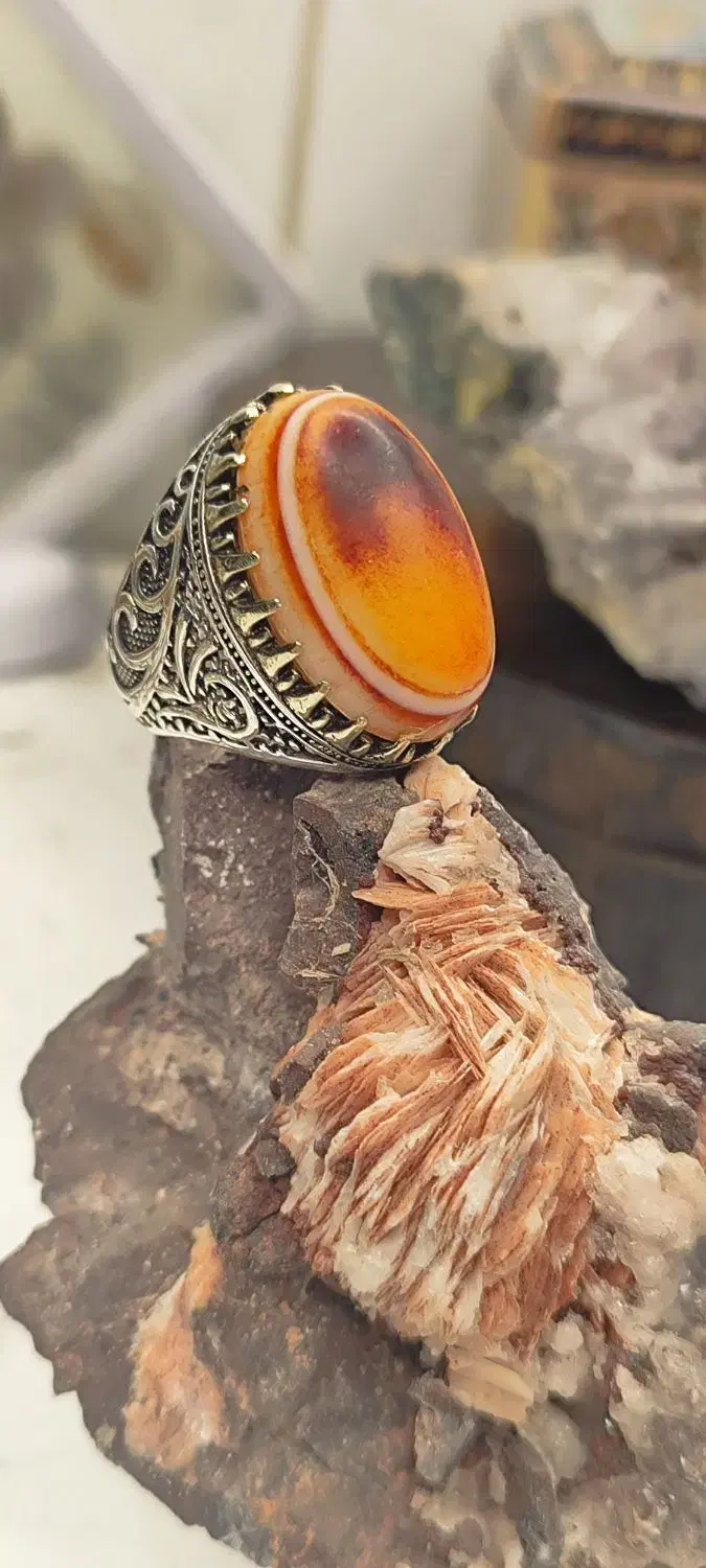 انگشتر باباقوری مهره کهنه سه پوست سلیمانی کد ۱|جواهرات|اصفهان, شیخ اشراق|دیوار