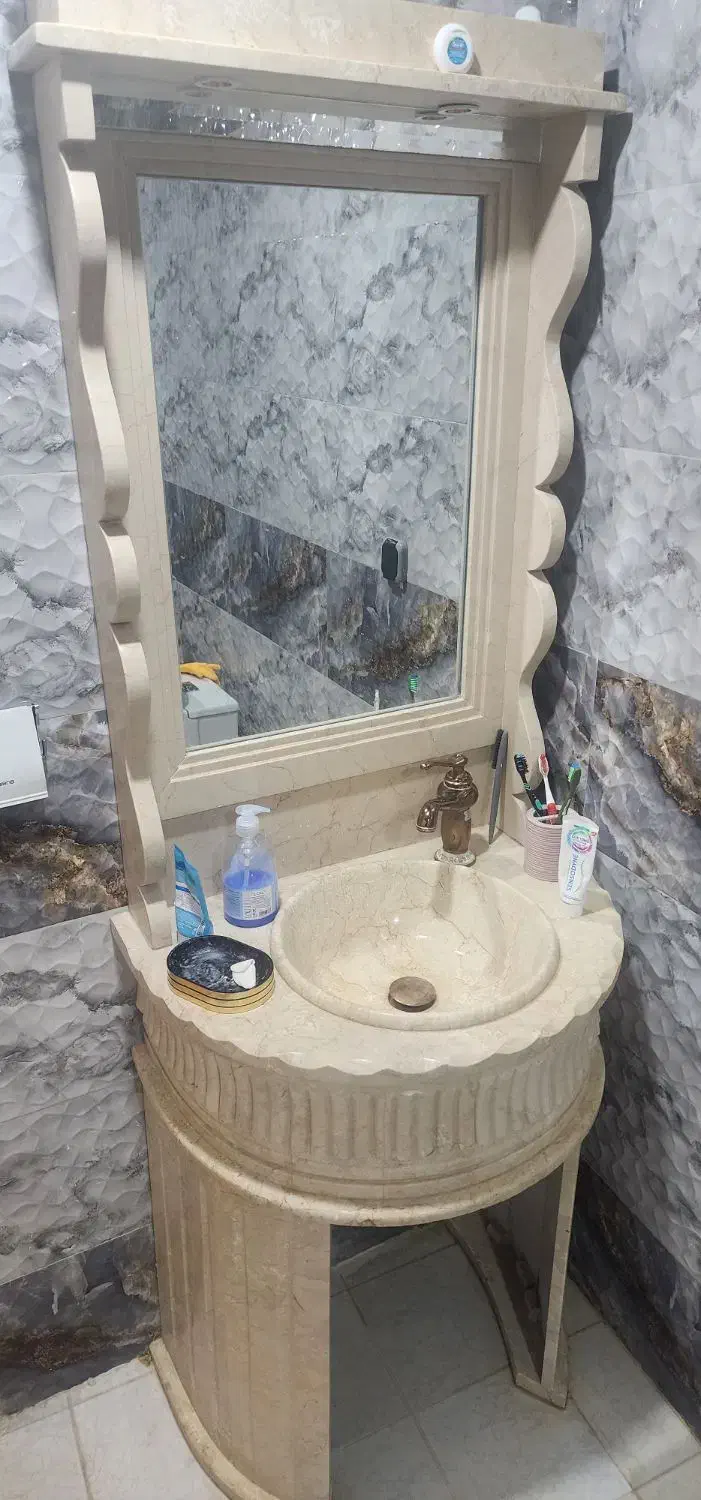 روشویی تمام سنگ|لوازم سرویس بهداشتی|اردبیل, |دیوار