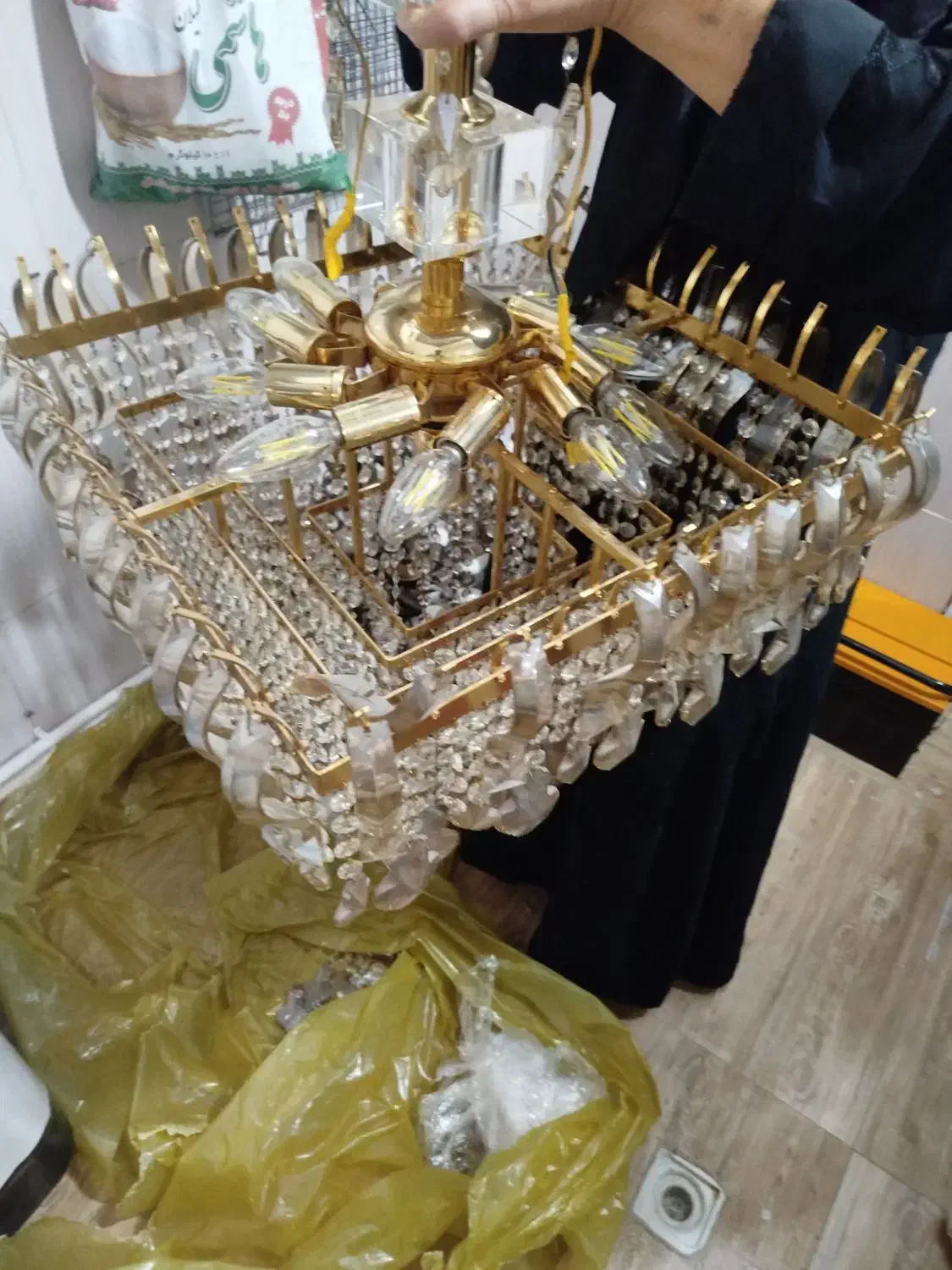 لوستر تمام برنز|لوستر و چراغ آویز|ملارد, |دیوار