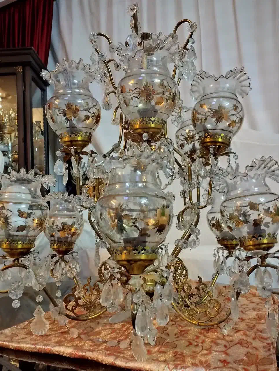 لوستر برنجی عتیقه|کلکسیون اشیاء عتیقه|مشهد, چهارچشمه|دیوار