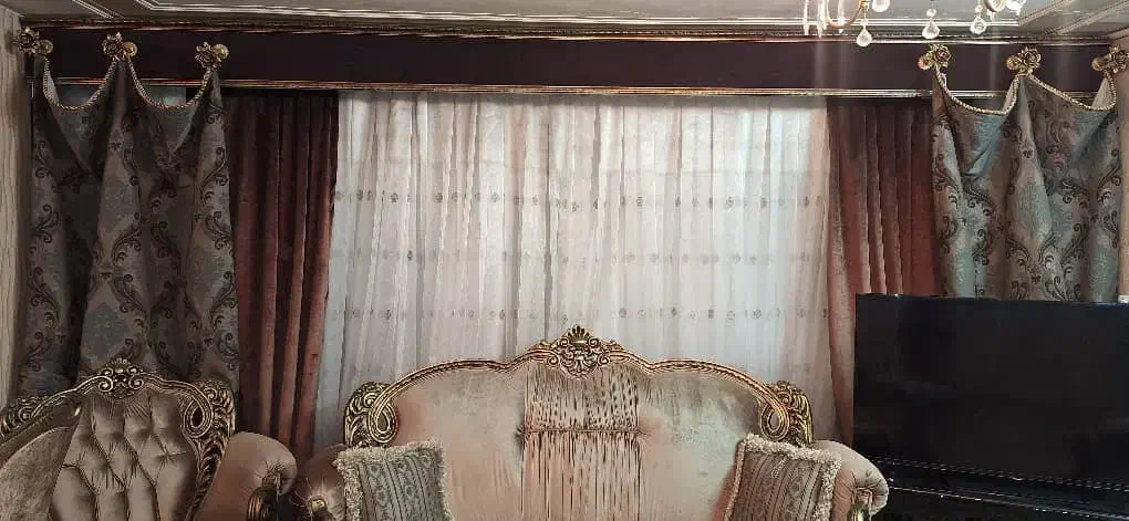 پرده ترک  با آستر و دکوری|پرده، رانر، رومیزی|اصفهان, دستگرده|دیوار