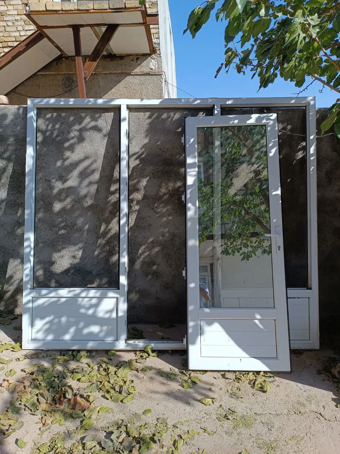 درب دوجداره پی وی سی|مصالح و تجهیزات ساختمان|قیدار, |دیوار