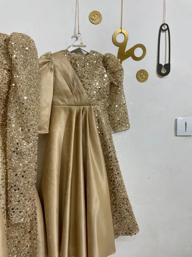 لباس مجلسی زنانه حجابی رنگ نباتی ست مادر دختری|لباس|مشهد, طبرسی شمالی|دیوار