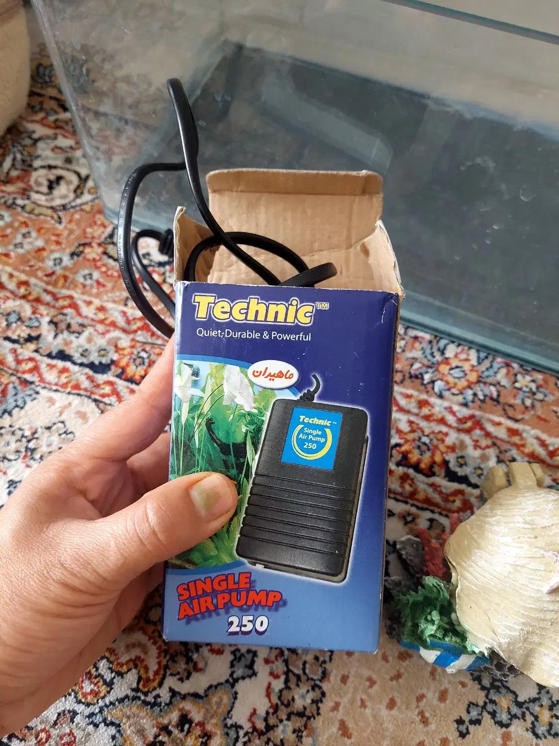 آکواریوم شیشه خم شرکتی با همه وسایلش|ماهی|نسیمشهر, |دیوار