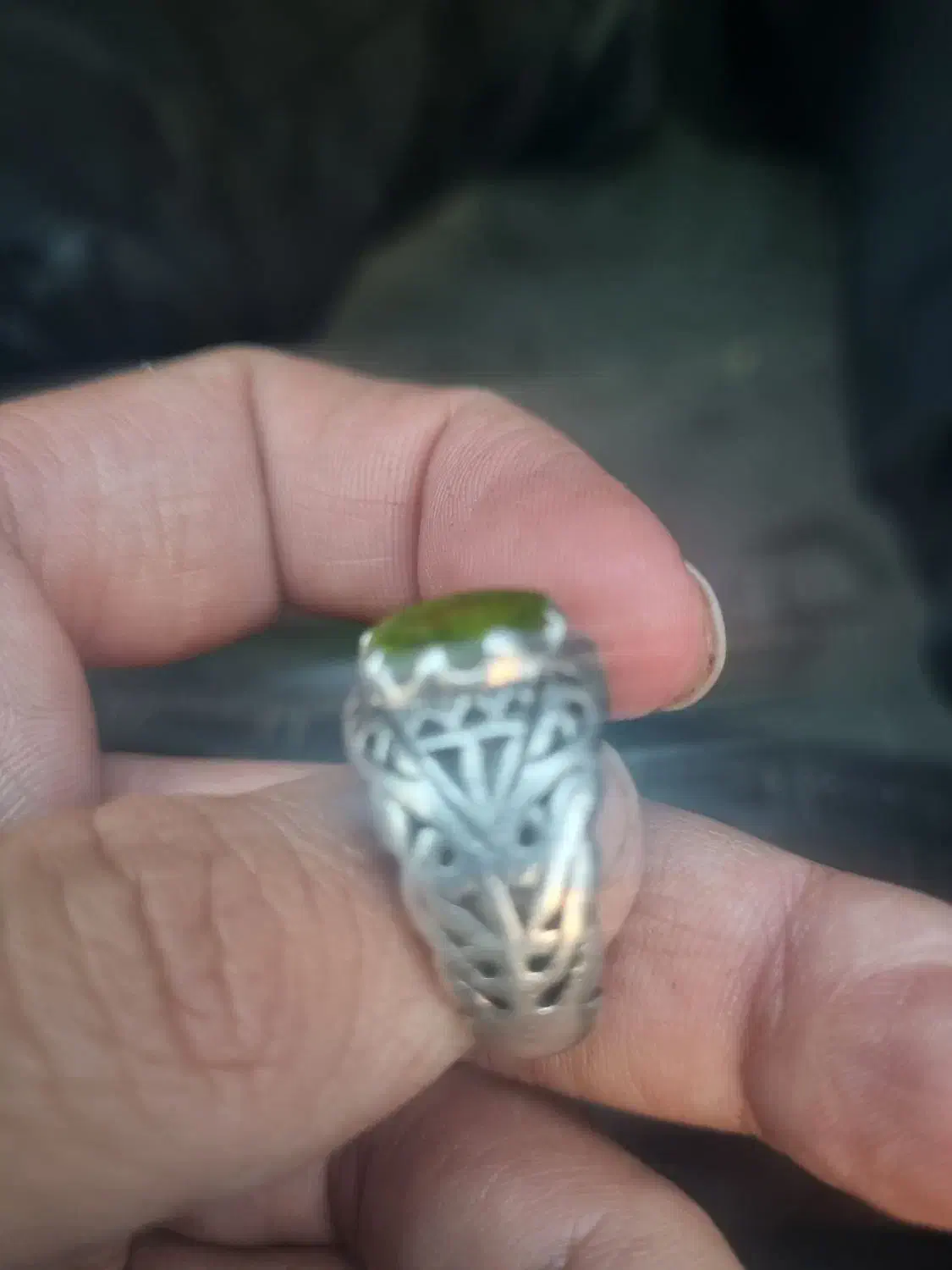 انگشتر زبرجد افغان خال دار|جواهرات|مشهد, کارمندان دوم|دیوار