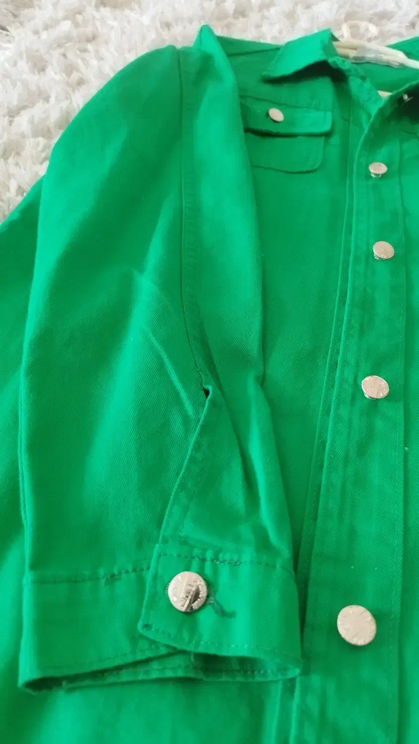 شومیز سبز رنگ کتان|لباس|بندر گز, |دیوار