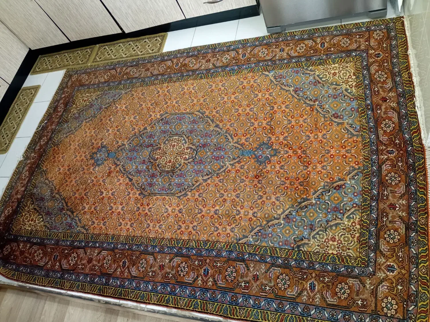 ۱ جفت فرش دستبافت ریز ماهی اصیل|فرش|اردبیل, |دیوار