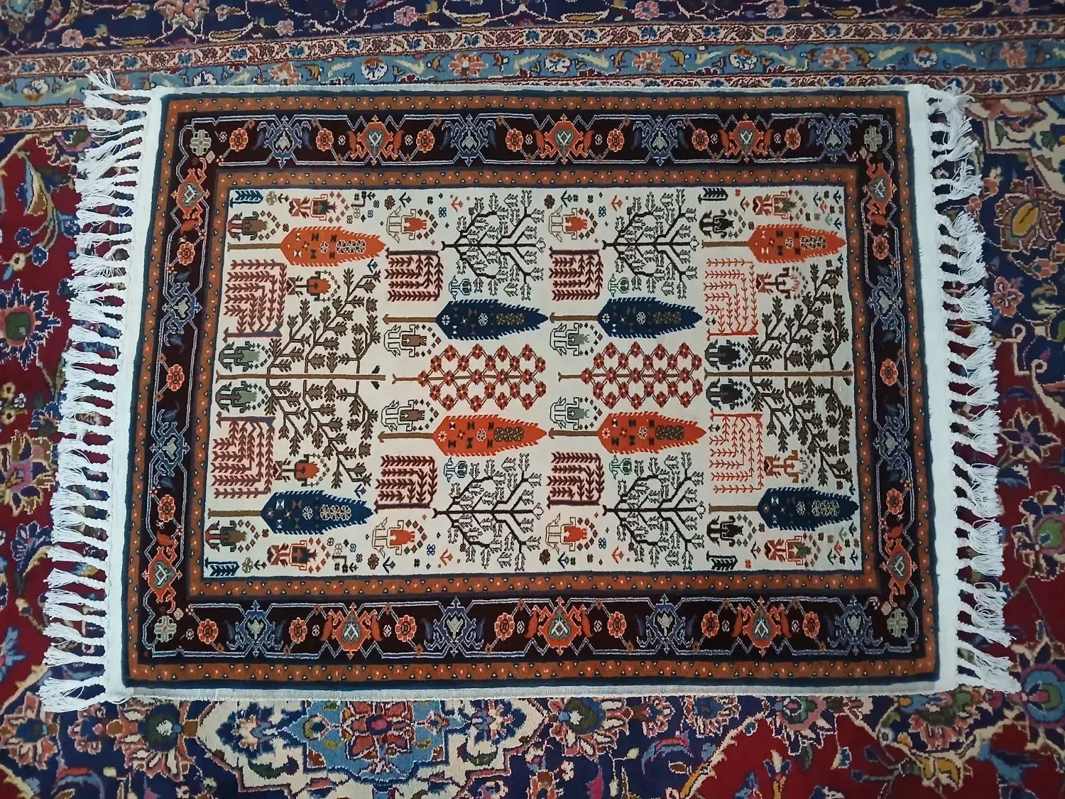 قالیچه مرینوس آنتیک|فرش|کرمانشاه, |دیوار