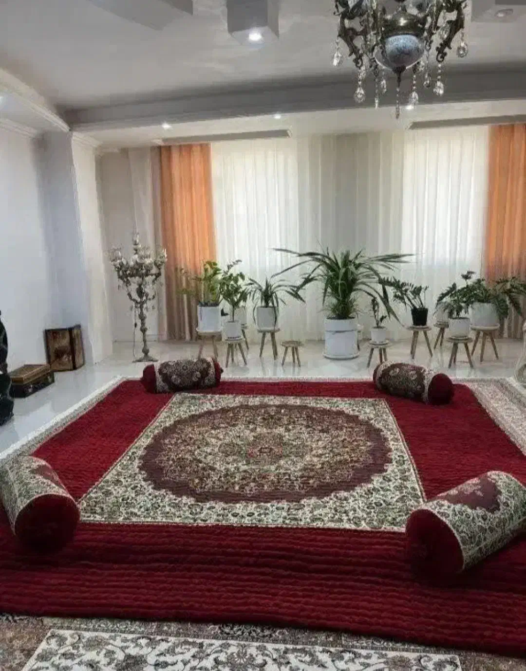 لحاف کرسی دست دوز مخملی مدل شاه عباسی 4 در 4|رختخواب، بالش، پتو|تهران, شهید رجایی|دیوار
