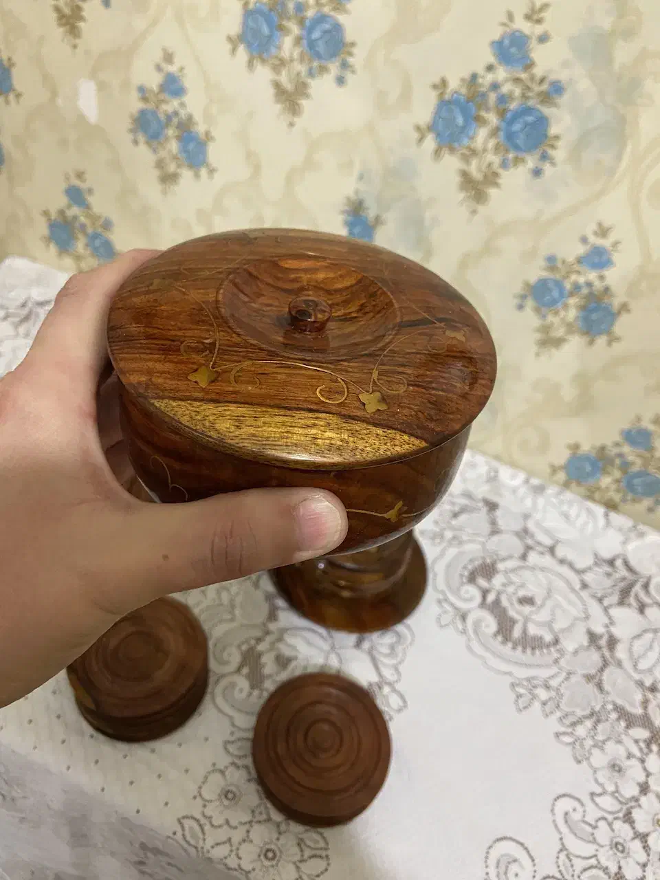 زیرلیوانی چوبی|ظروف سرو و پذیرایی|اسلام‌شهر, شهرک محمدیه|دیوار