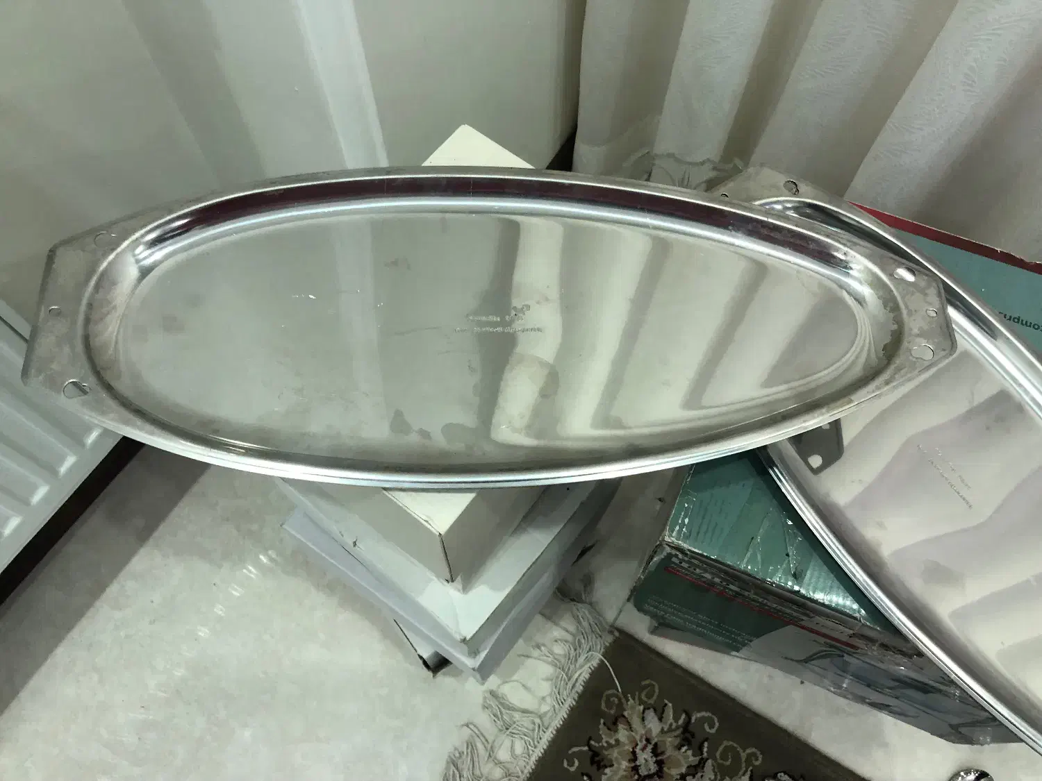 سینی ماهی استیل ۵۰ ساله اب نخورده و سنگین|ظروف سرو و پذیرایی|تهران, شهرک آزادی|دیوار