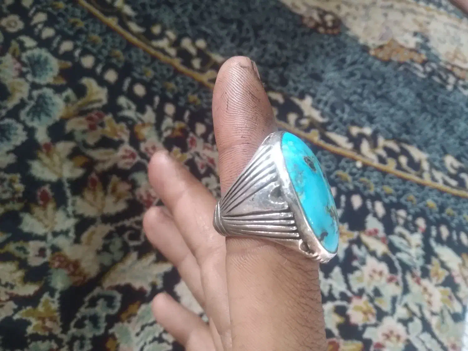 انگشتر همراه با فیروزه اصل نیشابور|جواهرات|قوچان, |دیوار