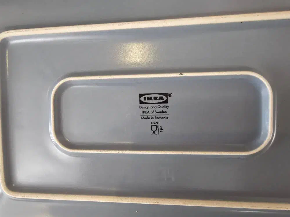 سرویس غذاخوری ایکیا صورتی / طوسی ۱۲ نفره|ظروف سرو و پذیرایی|تهران, شهرک چیتگر|دیوار