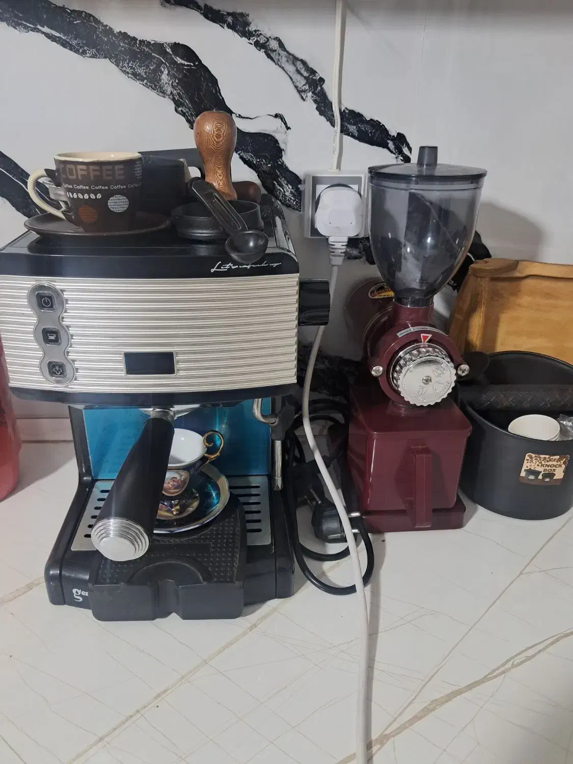 قهوه ساز جیملای همراه با آسیاب|سماور، چای‌ساز، قهوه‌ساز|اسفراین, |دیوار