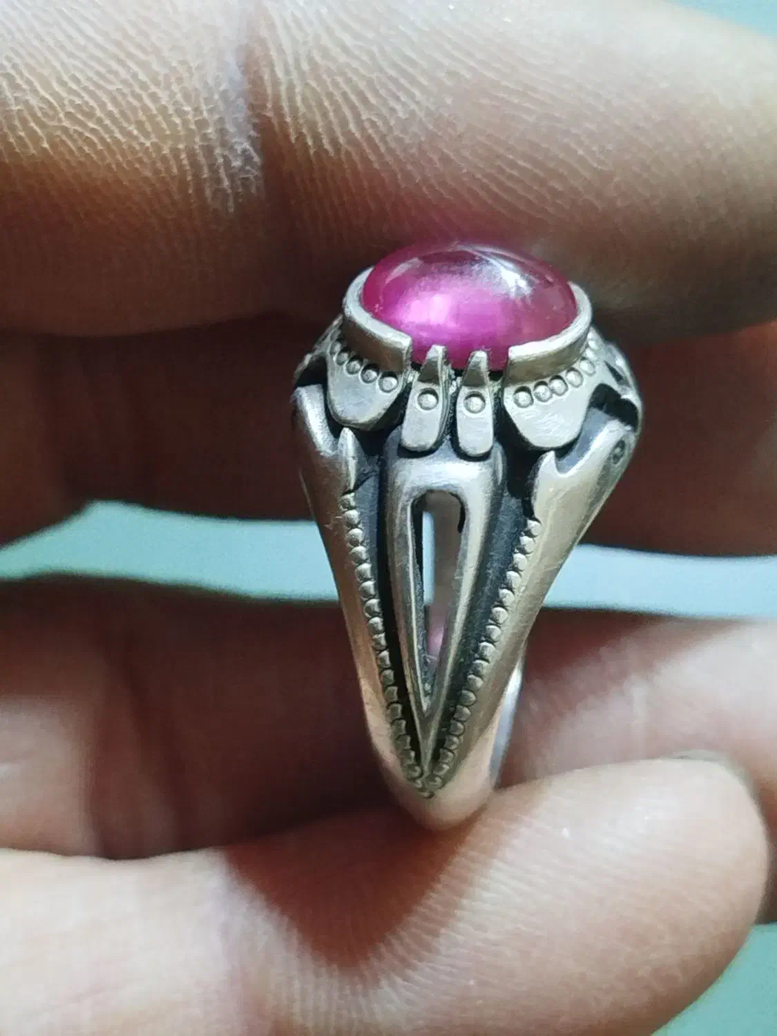 انگشتر نقره یاقوت|جواهرات|تاکستان, |دیوار