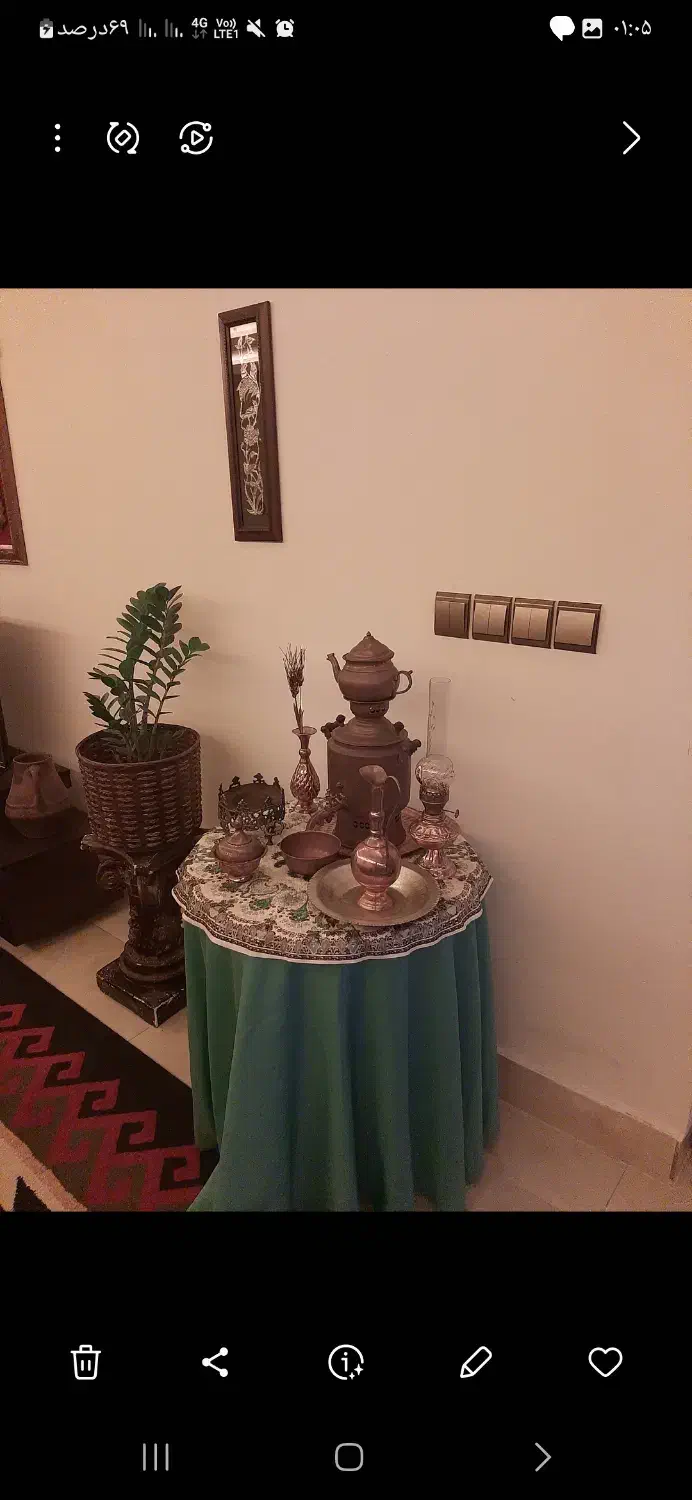 ظروف مسی و لاجوردی|ظروف سرو و پذیرایی|بابل, |دیوار