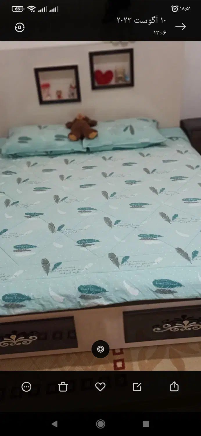 تخت وخواب دو نفره در حد نو|تخت و سرویس خواب|بوکان, |دیوار