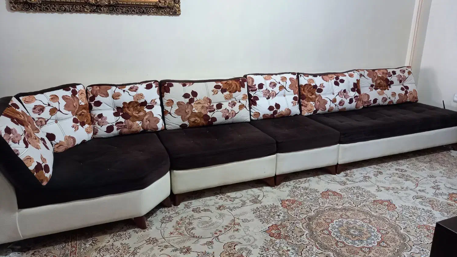 مبل راحتی  ۱۱نفره و۲باکس و۴تا عسلی ومیز   کارکرده|مبلمان خانگی و میز عسلی|تهران, هاشم‌آباد|دیوار