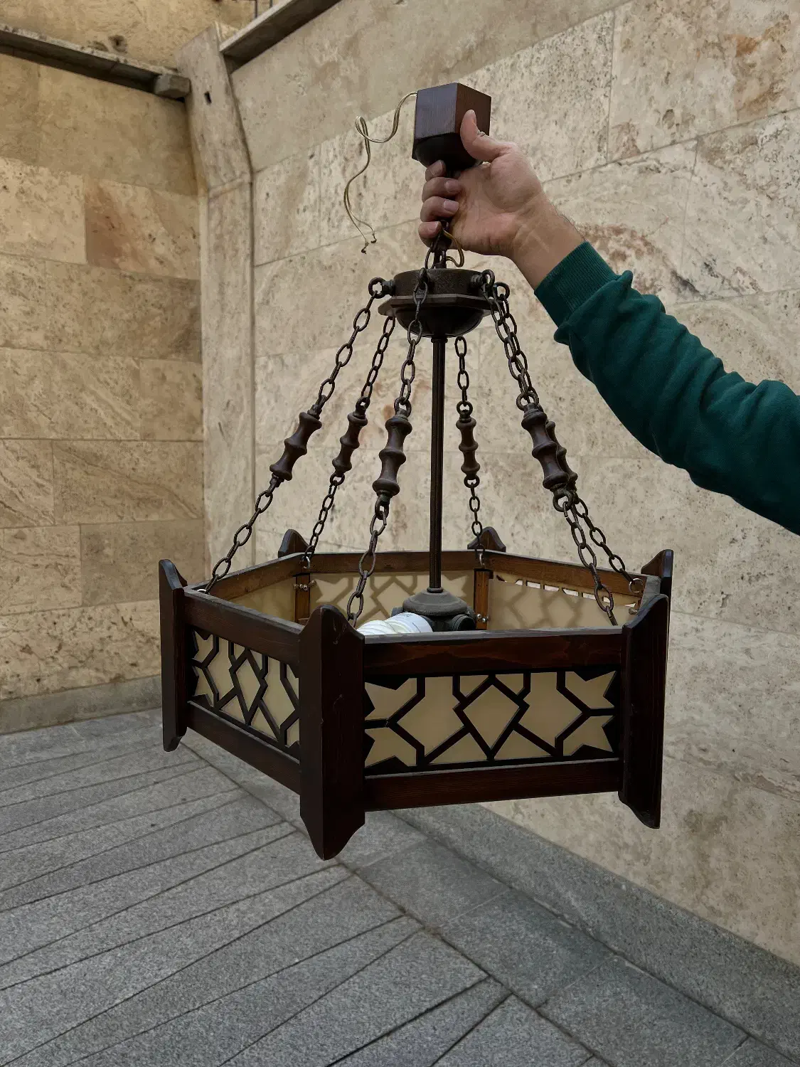 لوستر چوبی|لوستر و چراغ آویز|تهران, جهاد|دیوار