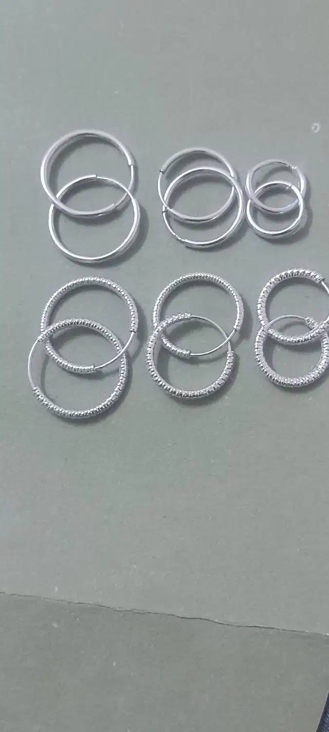 گوشواره حلقه ای نقره|جواهرات|سبزوار, فیاض|دیوار