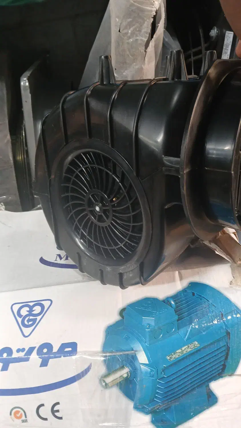 بلوئر دوپروانه سانترفیوژ هواکش صنعتی|پنکه و تصفیه‌کنندهٔ هوا|قم, شهدا|دیوار