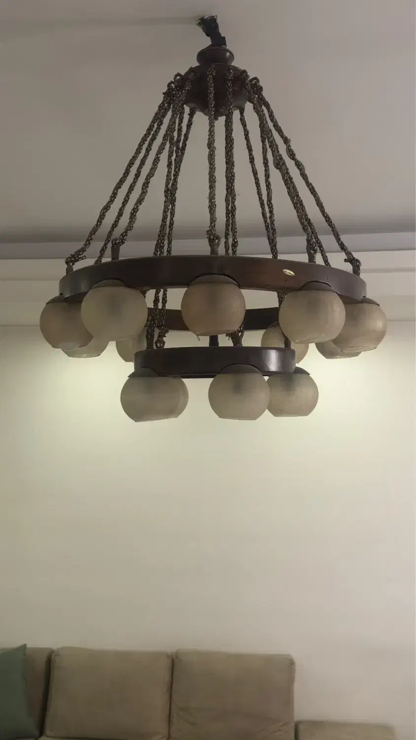 لوستر تمام چوب کلاسیک|لوستر و چراغ آویز|فردیس, فردیس|دیوار