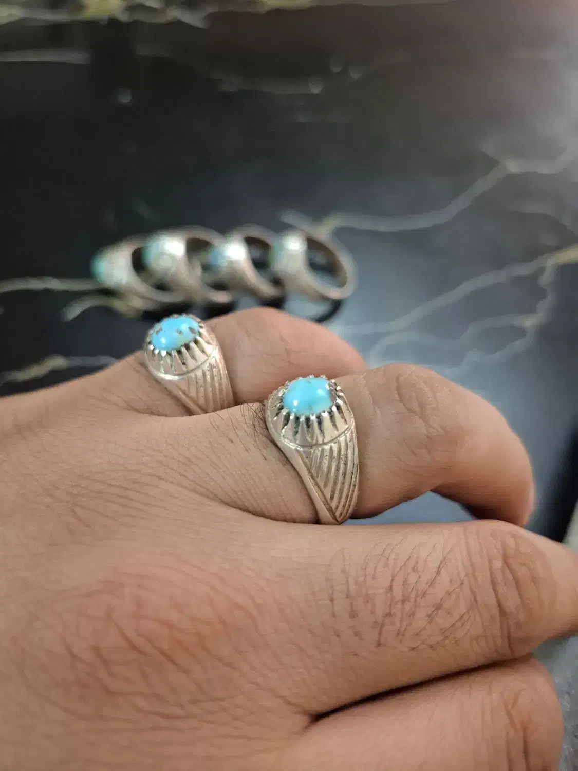 انگشتر دستساز فیروزه نیشابوری|جواهرات|تهران, زمزم|دیوار