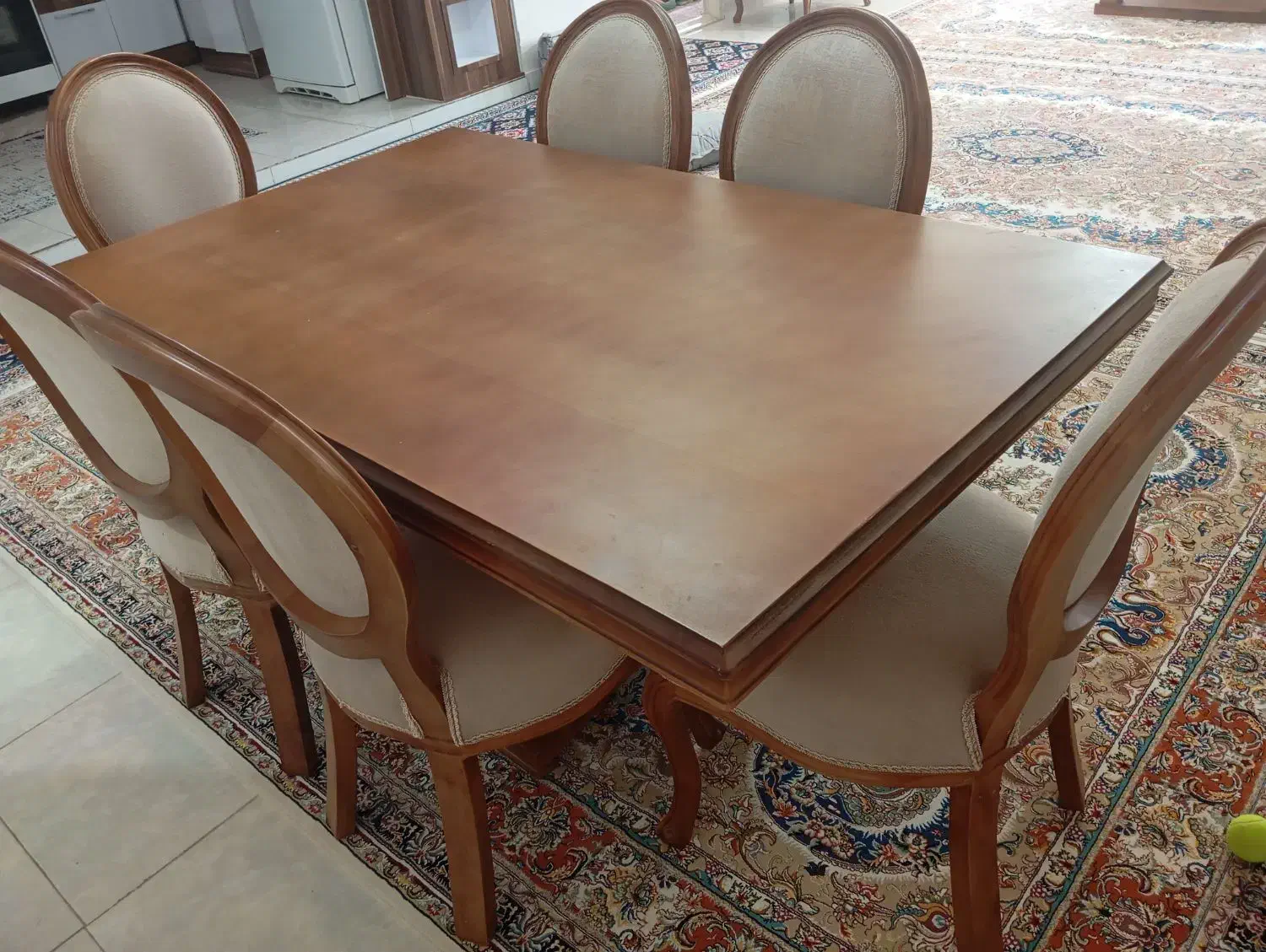 میز غذا خوری ۶ نفره|میز و صندلی غذاخوری|میانه, |دیوار