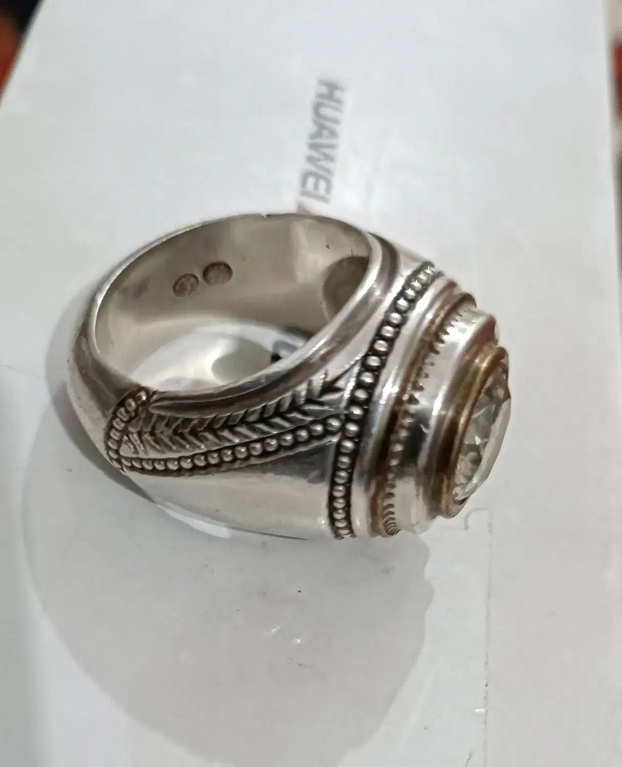 انگشتر موزانایت طلایی|جواهرات|تبریز, |دیوار