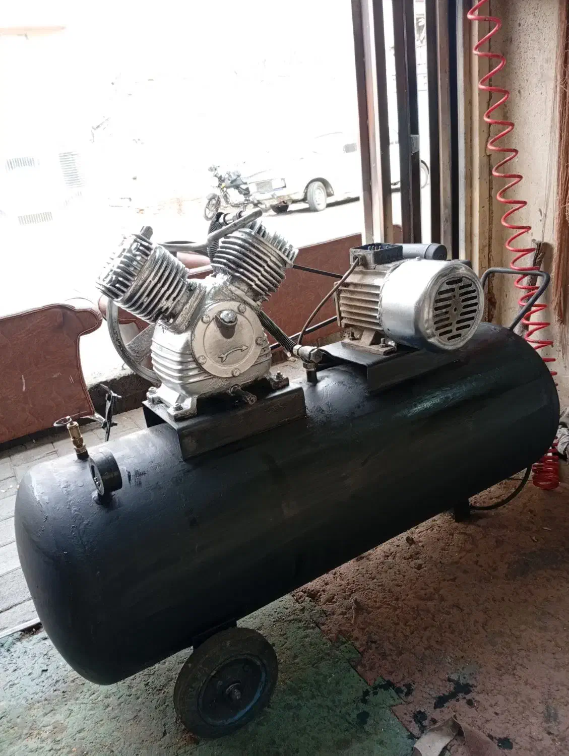 پمپ کمپرسور هوا دو خرجین اصل ژاپن|ابزارآلات|مشگین شهر, |دیوار