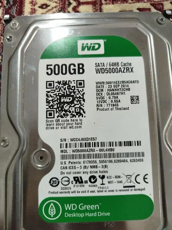 هارد ۵۰۰گ کامپیوتر|قطعات و لوازم جانبی رایانه|گرگان, |دیوار