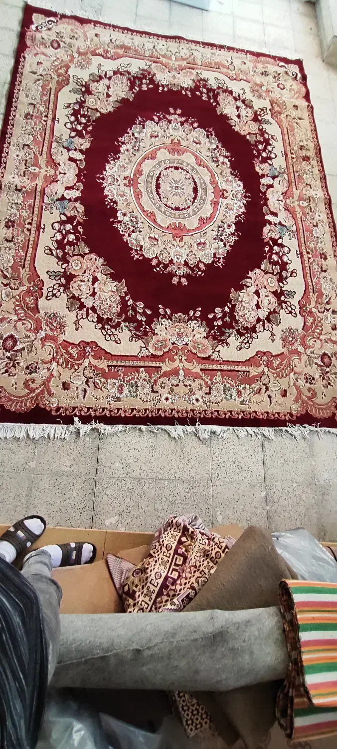 فرش زرشکی 9 متری|فرش|سلماس, |دیوار