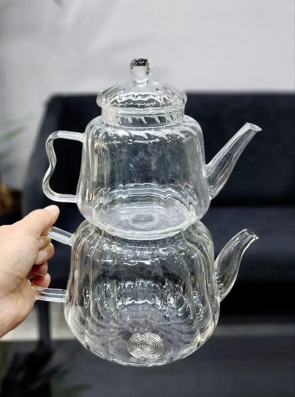 کتری و قوری پیرکس شفاف شعله مستقیم|قوری، کتری، قهوهساز دستی|بجنورد, |دیوار