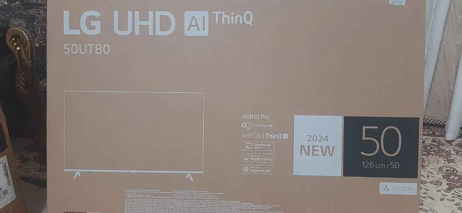 تلویزیون ال جی 50. 55 اینچ.|تلویزیون و پروژکتور|لردگان, |دیوار