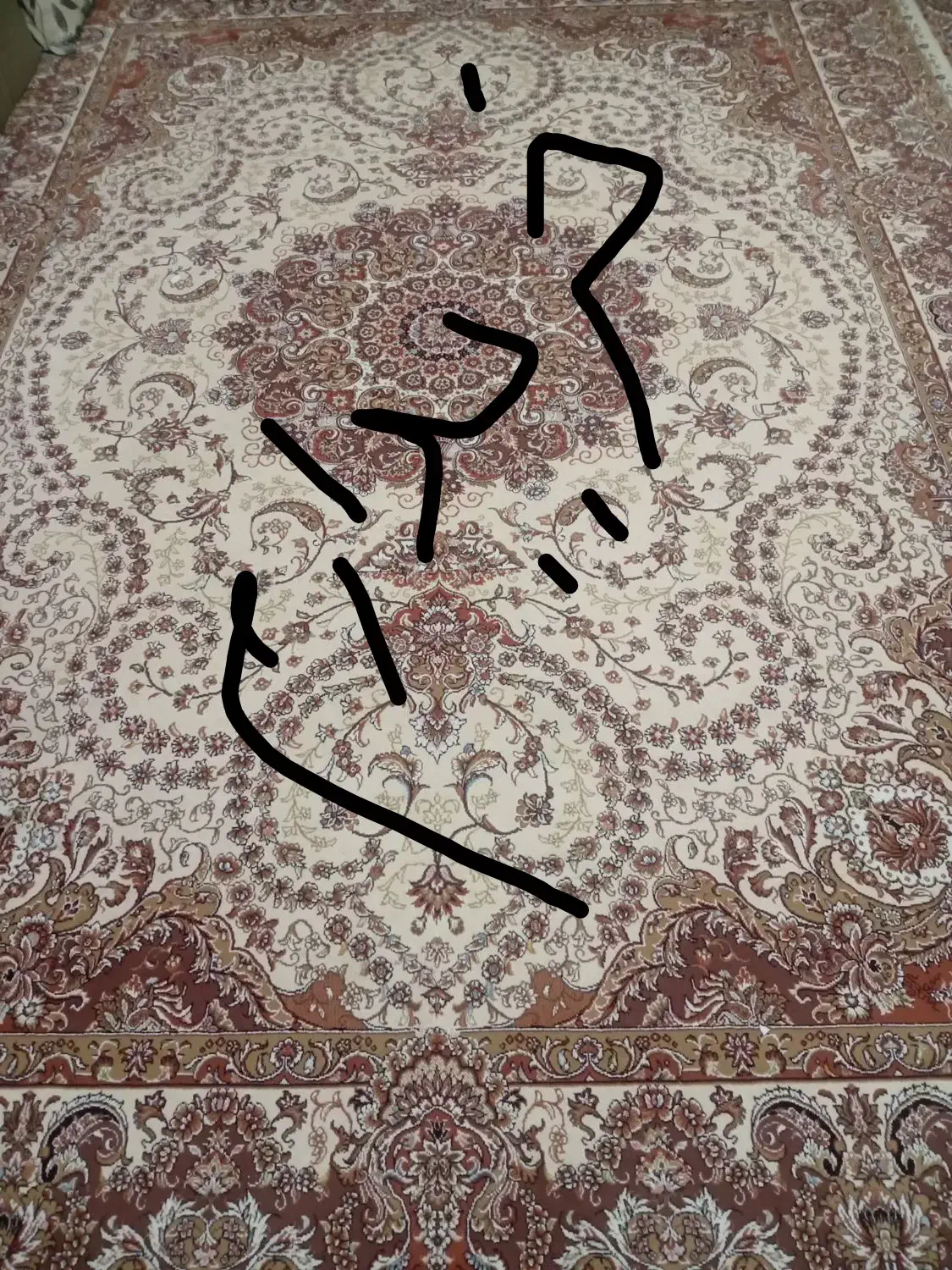 قالی دوازده متری|فرش|باغ ملک, |دیوار